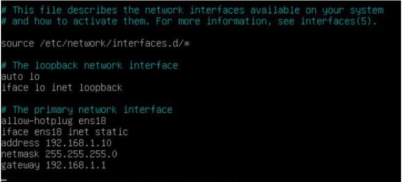 Assign a debian fixed ip