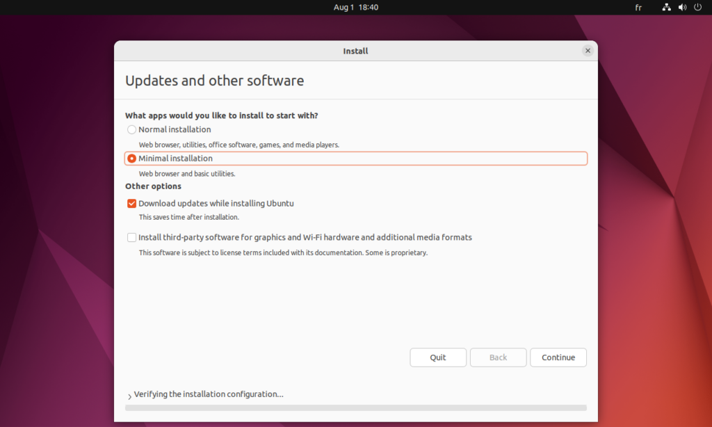 Installer Ubuntu sur VMware - Logiciels et mises à jour