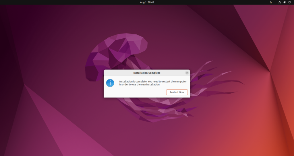 Ubuntu redémarrage